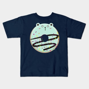 Blushing Bear Kawaii Donut Kids T-Shirt